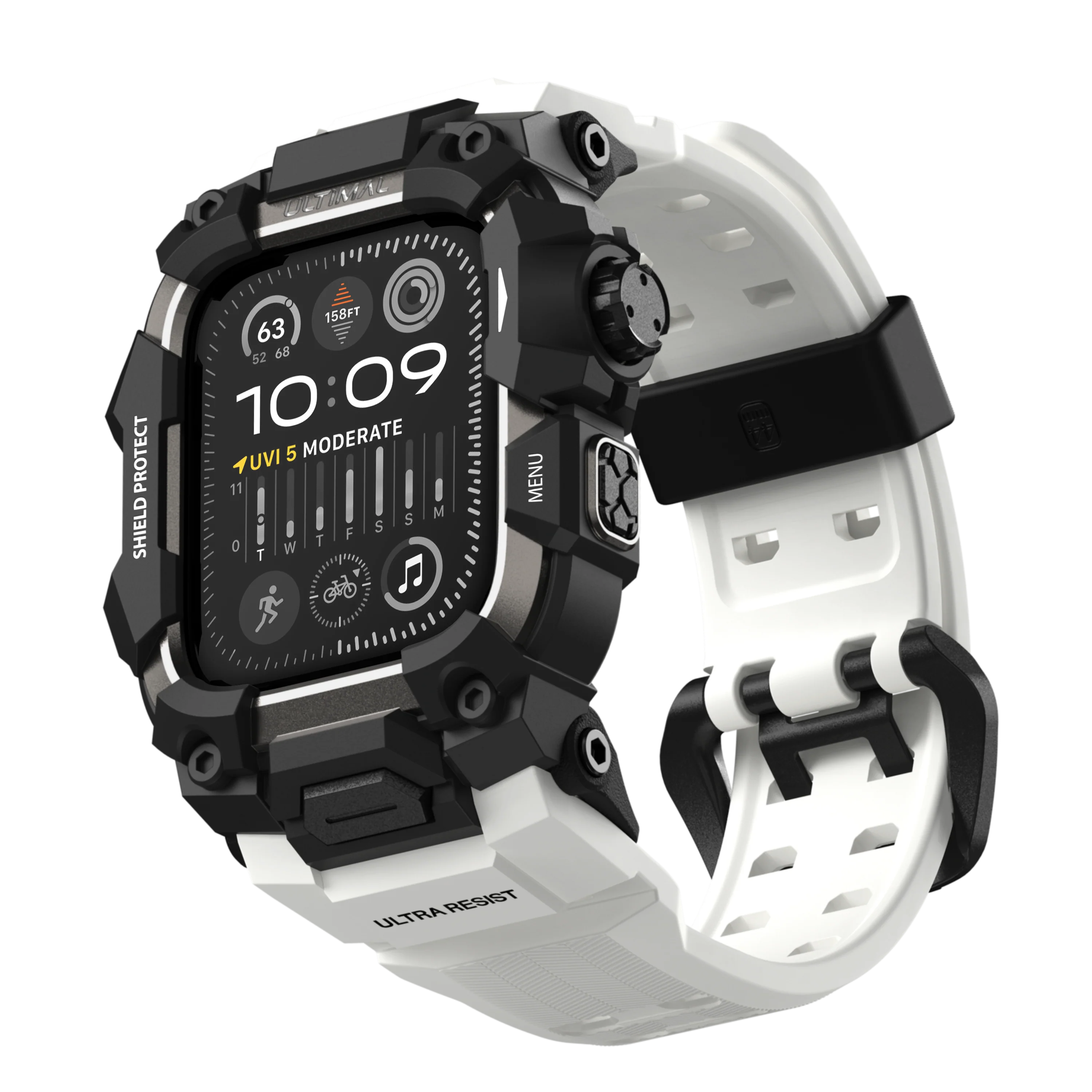 Shield Protect Case Band for Apple Watch White - Image 15